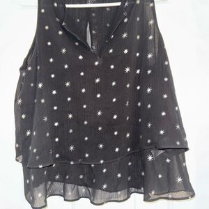 Banana Republic Black Star Pattern Blouse